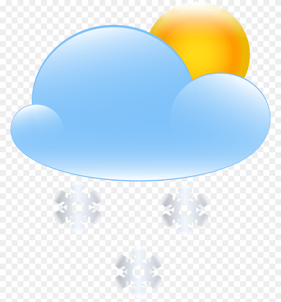 Sun Cloud And Snow Weather Icon Clip Art, Balloon, Nature, Outdoors, Sky Png Image