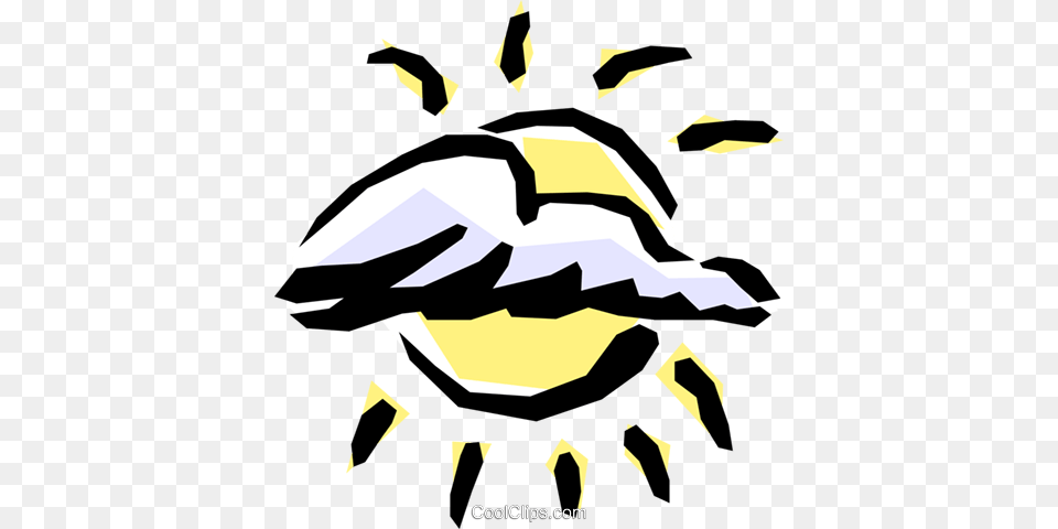 Sun Clouds Royalty Vector Clip Art Illustration, Animal, Sea Life, Bird, Mammal Free Transparent Png