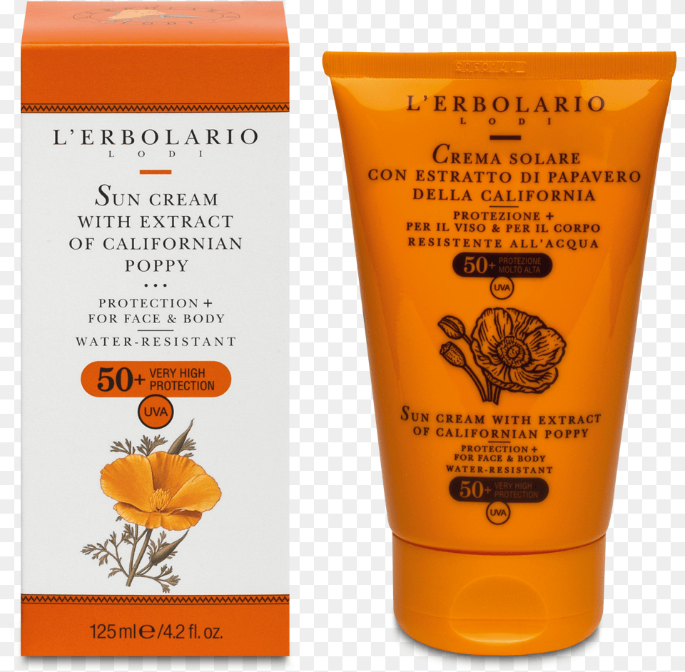 Sun Cream For Face And Body Spf 50 125 Ml Rh Erbolario Protezione Solare 50 Viso, Bottle, Cosmetics, Sunscreen, Can Free Png Download