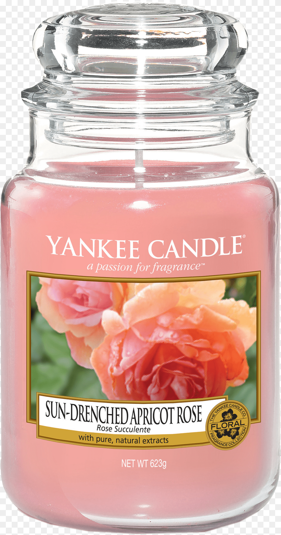 Sun Drenched Apricot Rose Yankee Candle, Flower, Jar, Plant, Bottle Free Transparent Png