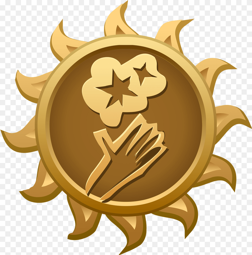 Sun Emblem Clipart, Gold, Logo, Ammunition, Grenade Png Image