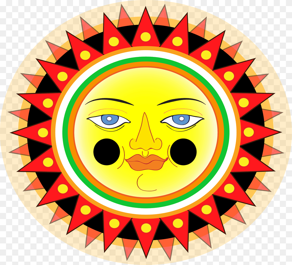 Sun Face With Scalloped Border Clipart, Art, Baby, Person, Head Png