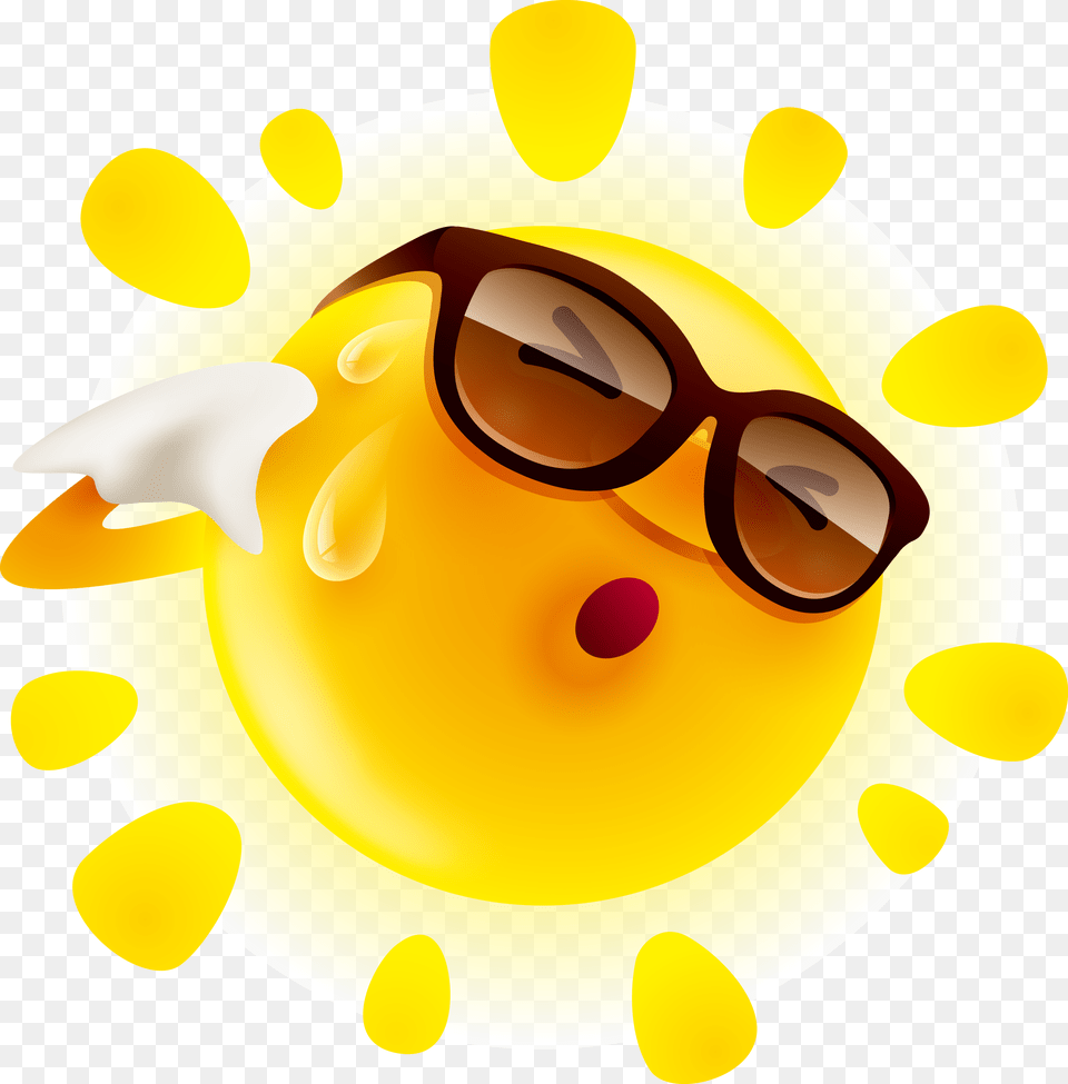 Sun Feeling Cartoon Photo Clipart Clipart Hot Sun, Accessories, Sky, Outdoors, Nature Free Png