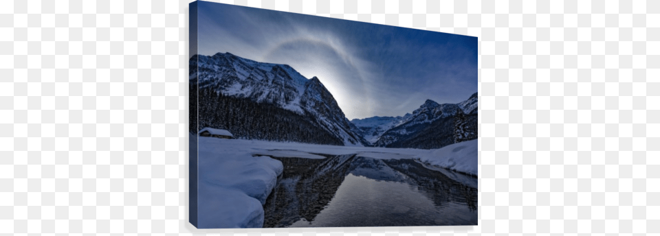 Sun Flare Canvas Print Lake Louise, Nature, Scenery, Landscape, Mountain Free Png Download