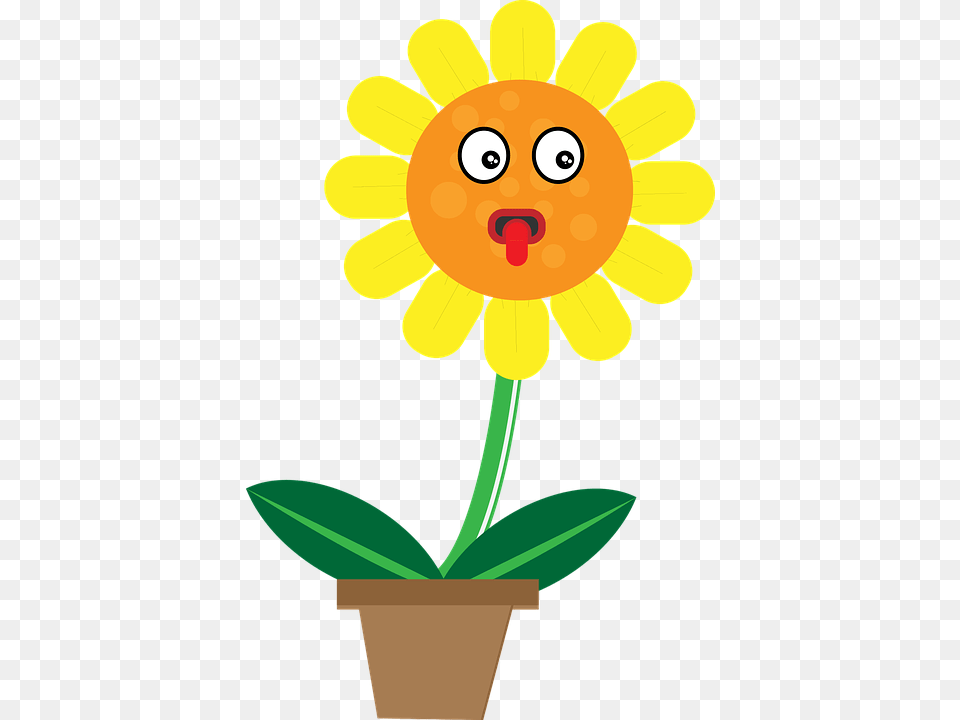 Sun Flower Character Animation Cute Sunflower Drawing Kid, Daisy, Plant, Petal, Daffodil Free Transparent Png