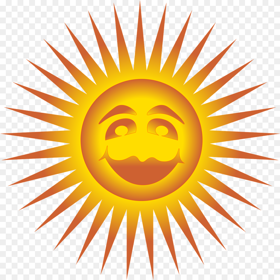 Sun Happy Face Smile Smiley Hot Solar Round Vector Graphics, Nature, Outdoors, Sky, Head Free Transparent Png