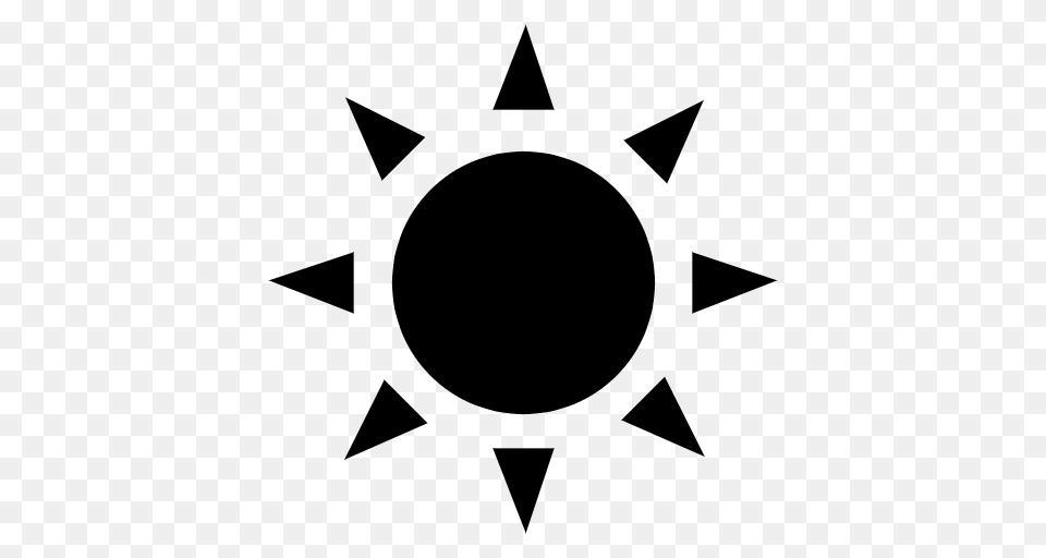Sun Icon, Gray Free Png