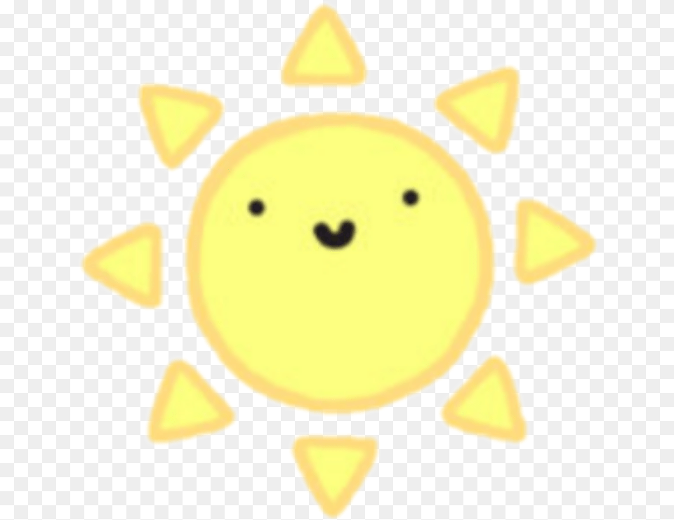 Sun Kawaii Sky Cute Yellow Emot Aesthetic Tumblr Aesthetic Cute Sun, Outdoors, Nature, Sweets, Food Free Png Download