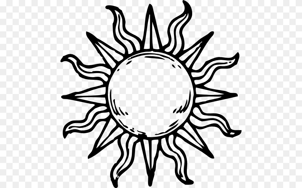 Sun Line Art, Emblem, Symbol, Face, Head Free Png Download