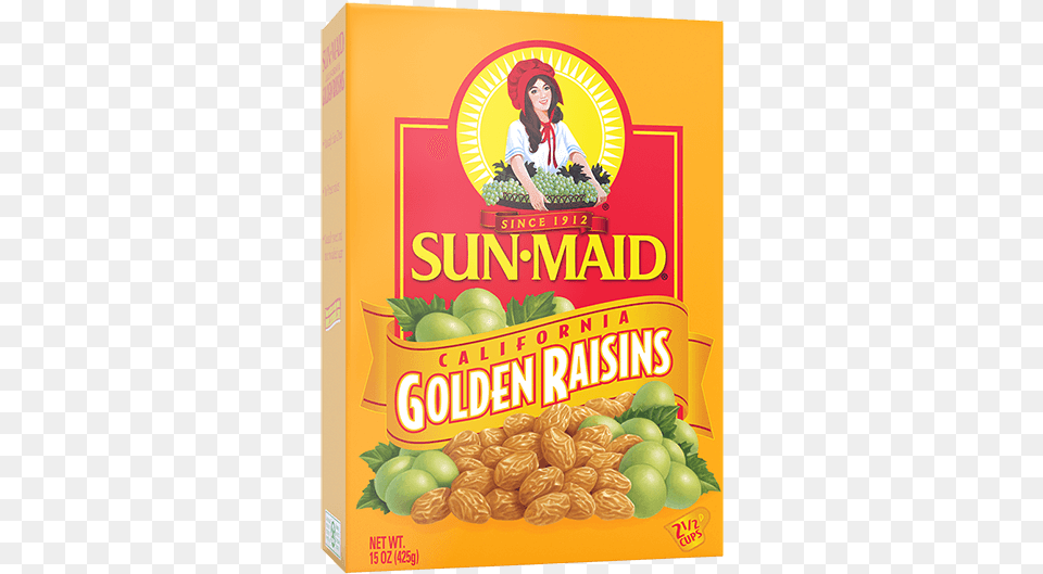 Sun Maid California Golden Raisins Sun Maid Golden Raisins, Adult, Female, Person, Woman Free Transparent Png