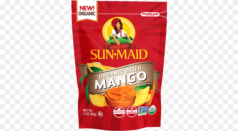 Sun Maid Organic Dried Mango 3 Oz, Adult, Person, Woman, Female Free Transparent Png