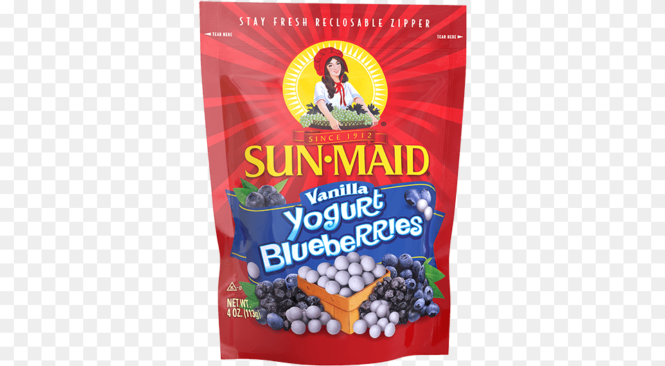 Sun Maid Vanilla Yogurt Blueberries 4 Oz Sun Maid Yogurt Blueberries, Fruit, Produce, Berry, Blueberry Free Transparent Png