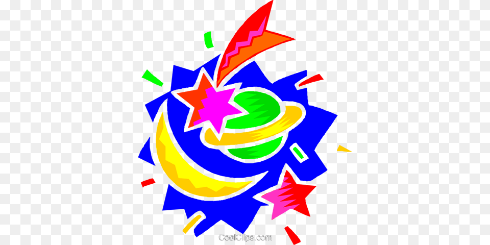 Sun Moon Shooting Stars Royalty Vector Clip Art Free Png