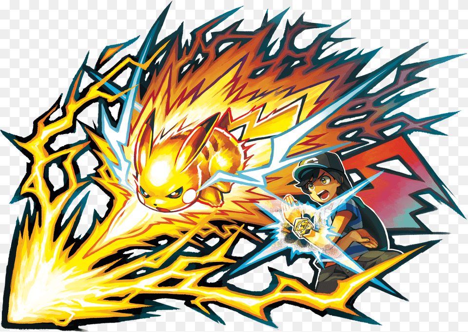 Sun Moon Z Pokemon Sun And Moon Z Moves, Sticker, Book, Comics, Publication Free Png Download