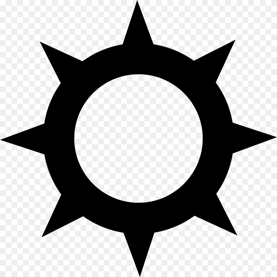 Sun Outline With Spikes At The Edges Spike Logo, Animal, Fish, Sea Life, Shark Free Transparent Png