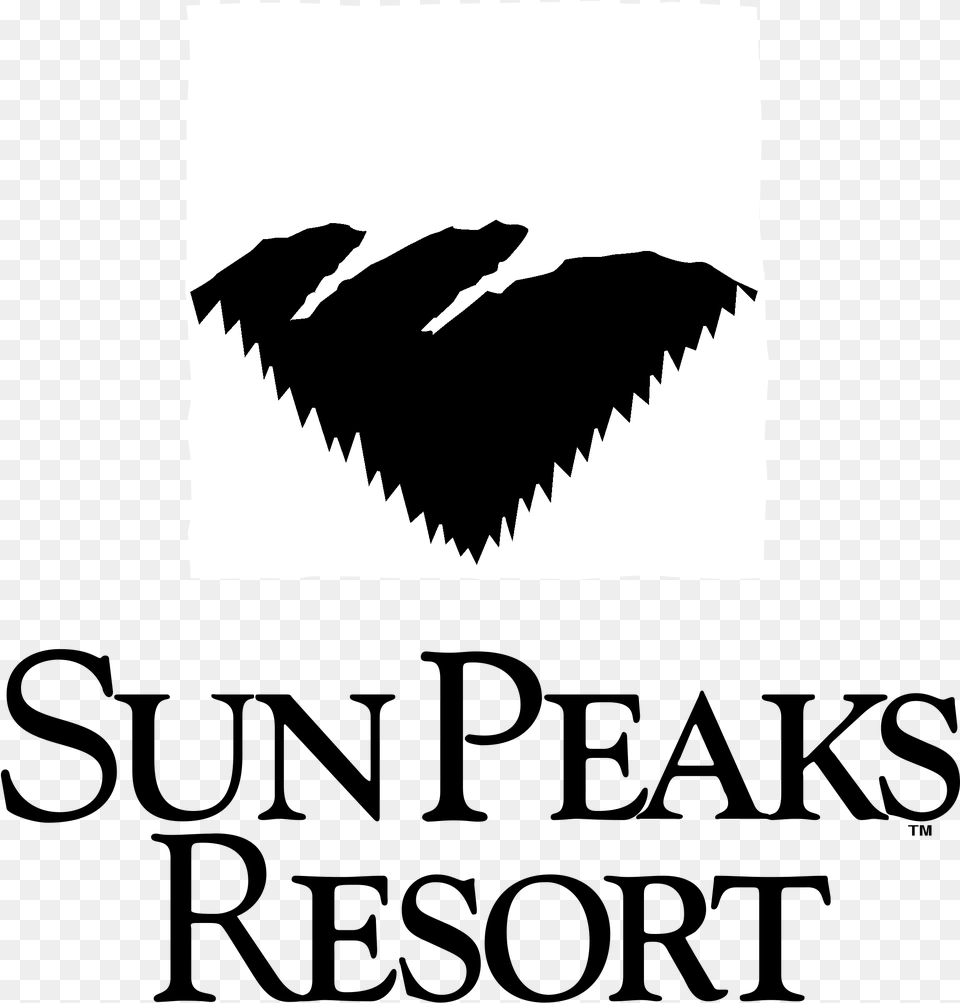 Sun Peaks Resort Logo Black And White Poster, Stencil, Animal, Electronics, Fish Free Png