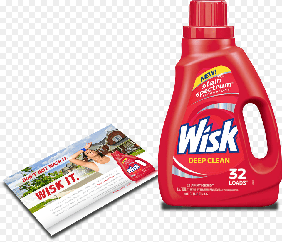 Sun Products Wisk Deep Clean Original Laundry Detergent, Advertisement, Poster, Food, Ketchup Png Image