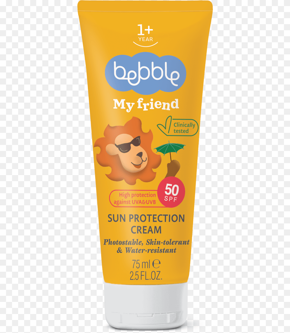Sun Protection Cream Spf50 Bebble My Friend Spf 50 1, Bottle, Cosmetics, Sunscreen, Lotion Free Transparent Png