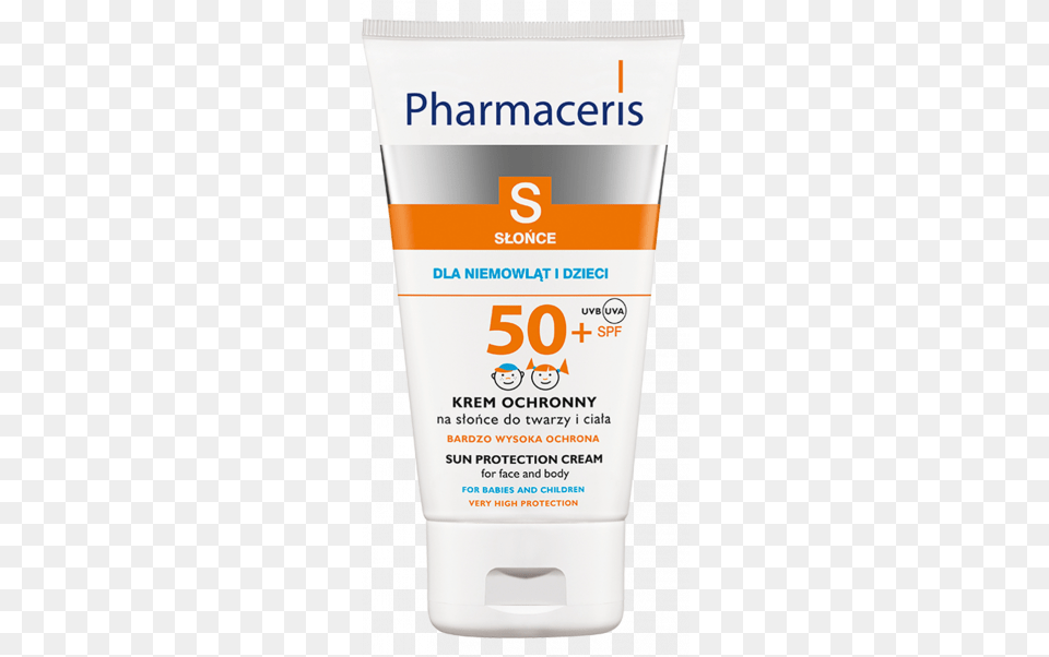 Sun Protection Face And Body Cream For Babies And Children Pharmaceris Emotopic Dermo Ochronny Krem Mineralny, Bottle, Cosmetics, Sunscreen, Lotion Png