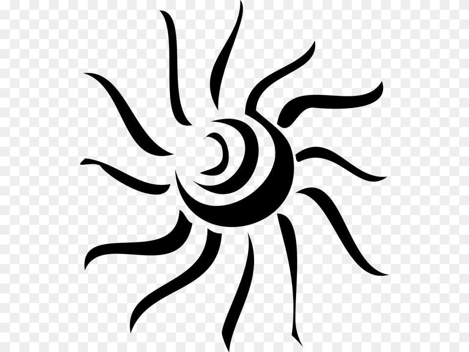 Sun Ray Black And White Sun Ray Black Sun Vector Black, Gray Free Transparent Png