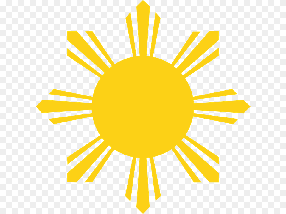 Sun Rays Yellow Philippine Flag Sun Face, Outdoors, Flower, Nature, Plant Free Transparent Png