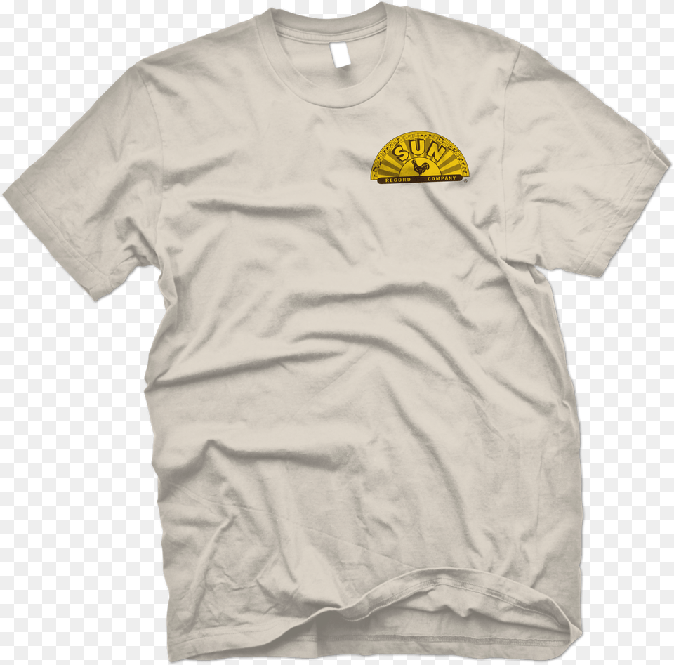 Sun Records Half Sun Crest Tee Cream Best Hd Fishing T Shirt Designs, Clothing, T-shirt Png Image