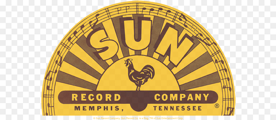 Sun Records Traditional Logo Mens Sun Records Label, Animal, Poultry, Bird, Fowl Png Image