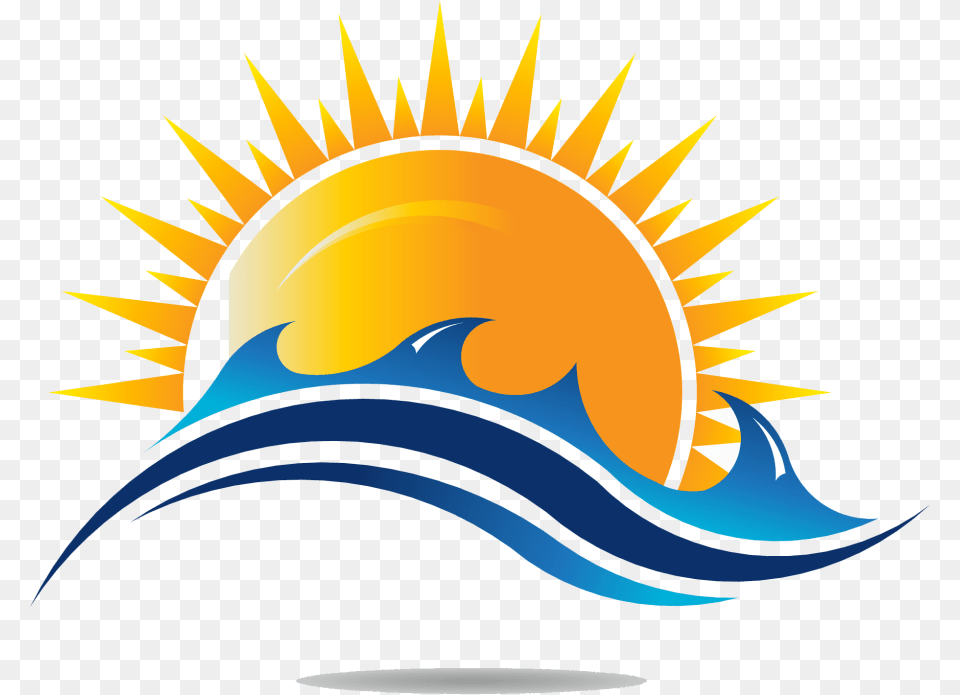 Sun Rise Clip Art Sun And Sea Clipart, Sky, Outdoors, Nature, Clothing Free Png Download