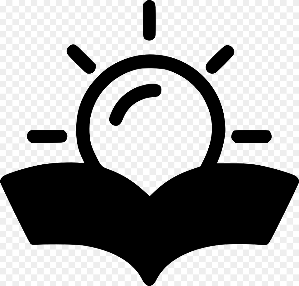 Sun Rising Out Of Book Icono Idea, Logo, Stencil, Symbol, Device Free Png Download