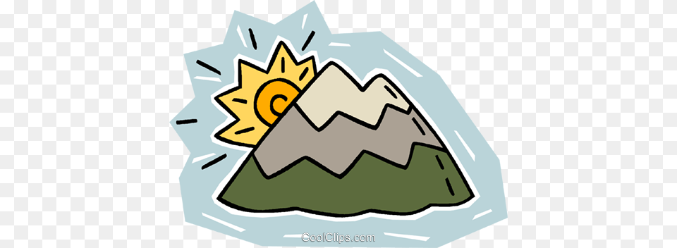 Sun Rising Over A Mountain Royalty Vector Clip Art, Nature, Outdoors, Bulldozer, Machine Free Transparent Png