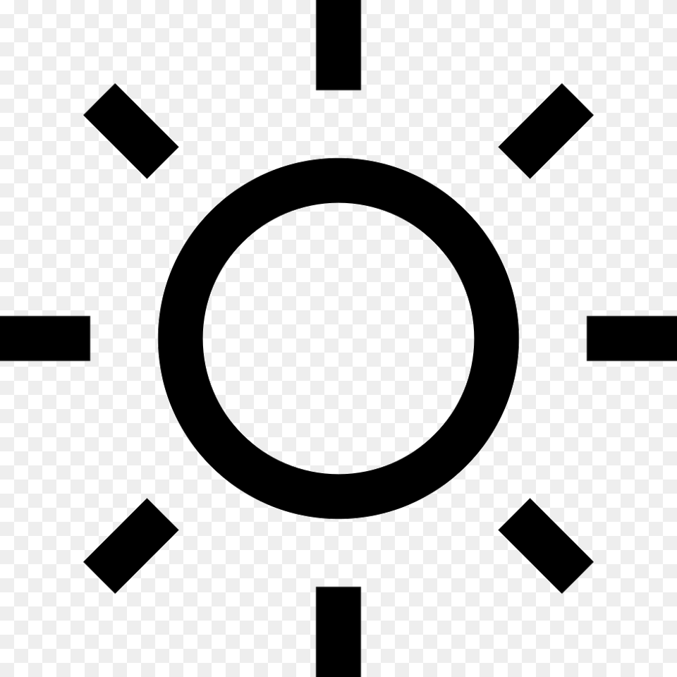 Sun Shape Of A Circle With Straight Rays Icon Png