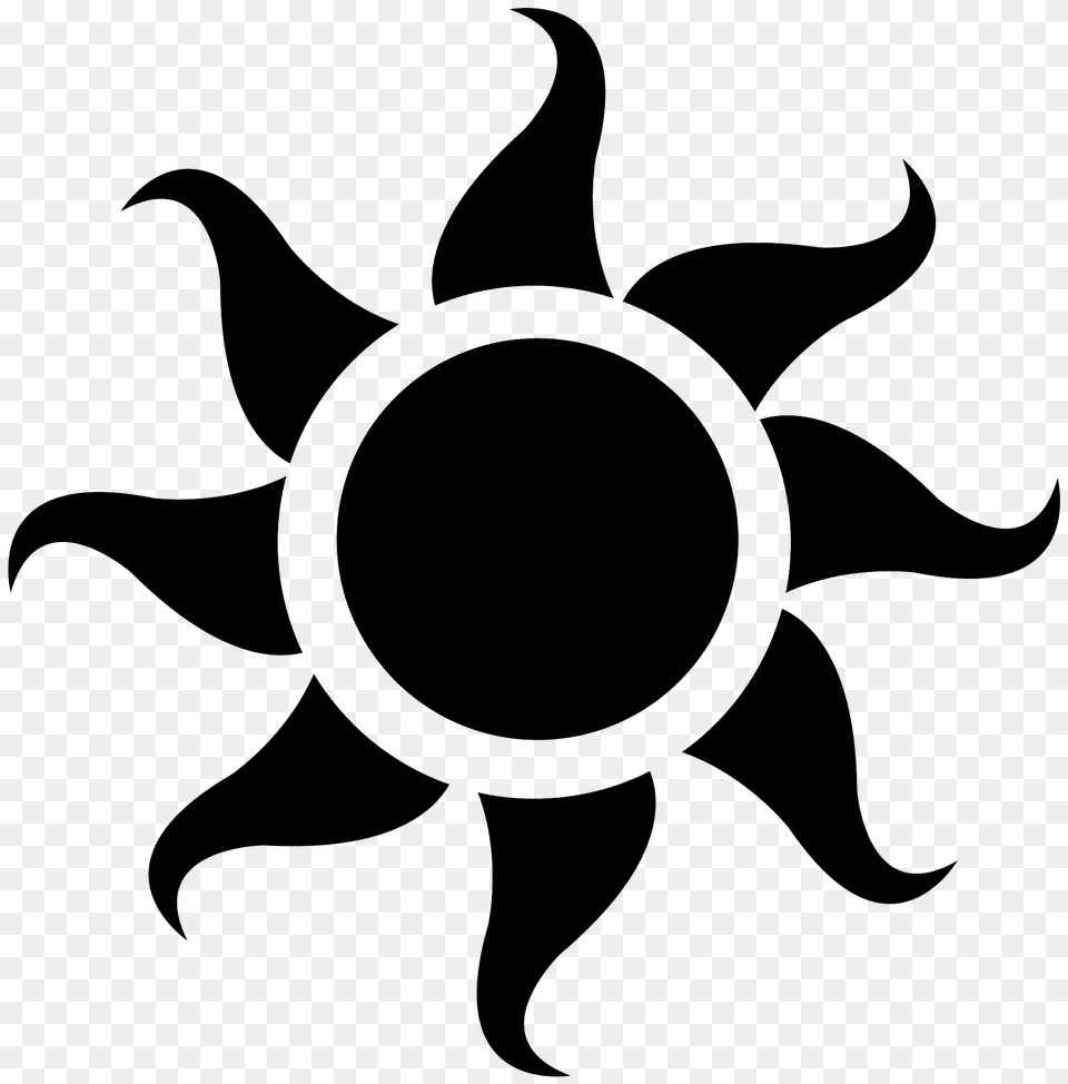 Sun Silhouette, Emblem, Symbol, Animal, Fish Free Png Download