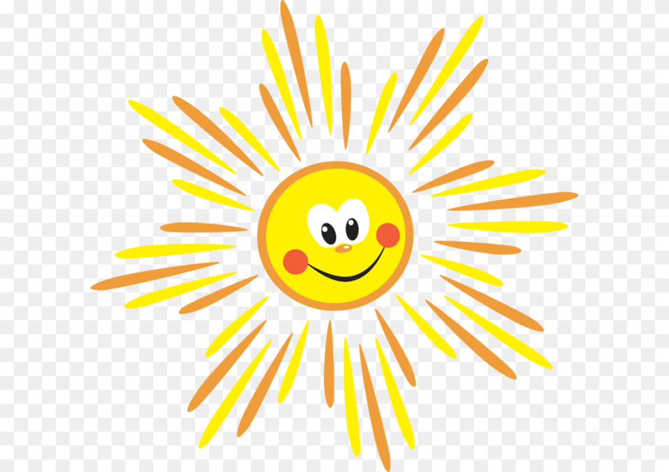 Sun Smiling Flower Clipart Funnypictures Sun Smiling Solnishko Animaciya Na Prozrachnom Fone, Outdoors, Plant, Nature Png Image