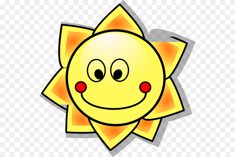 Sun Solar Sunshine Cartoon Hot Summer Smile Clipart Idea Png