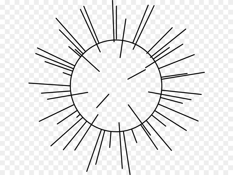 Sun Star Explosion Cell Virus Sun Mandala Coloring Pages, Gray Free Transparent Png