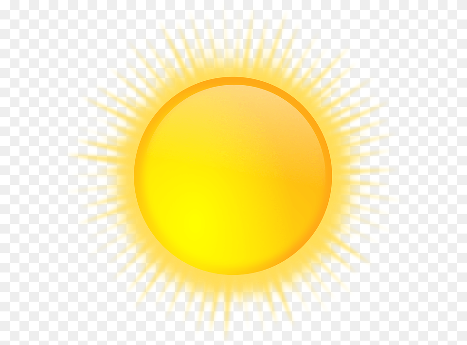 Sun Sunny Weather Sunshine Yellow Forecast Sinar Matahari Vektor, Nature, Outdoors, Sky Free Png