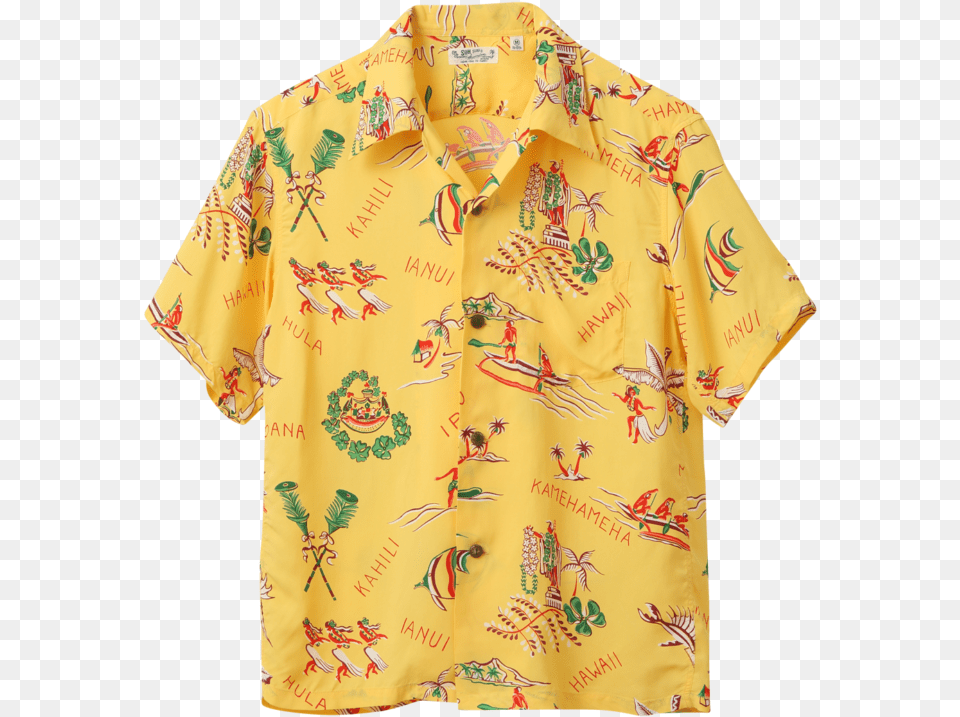 Sun Surf Vintage Style Hawaiian Shirt Good Old Times Hawaiian Shirts, Beachwear, Clothing, Pattern, Sleeve Free Png