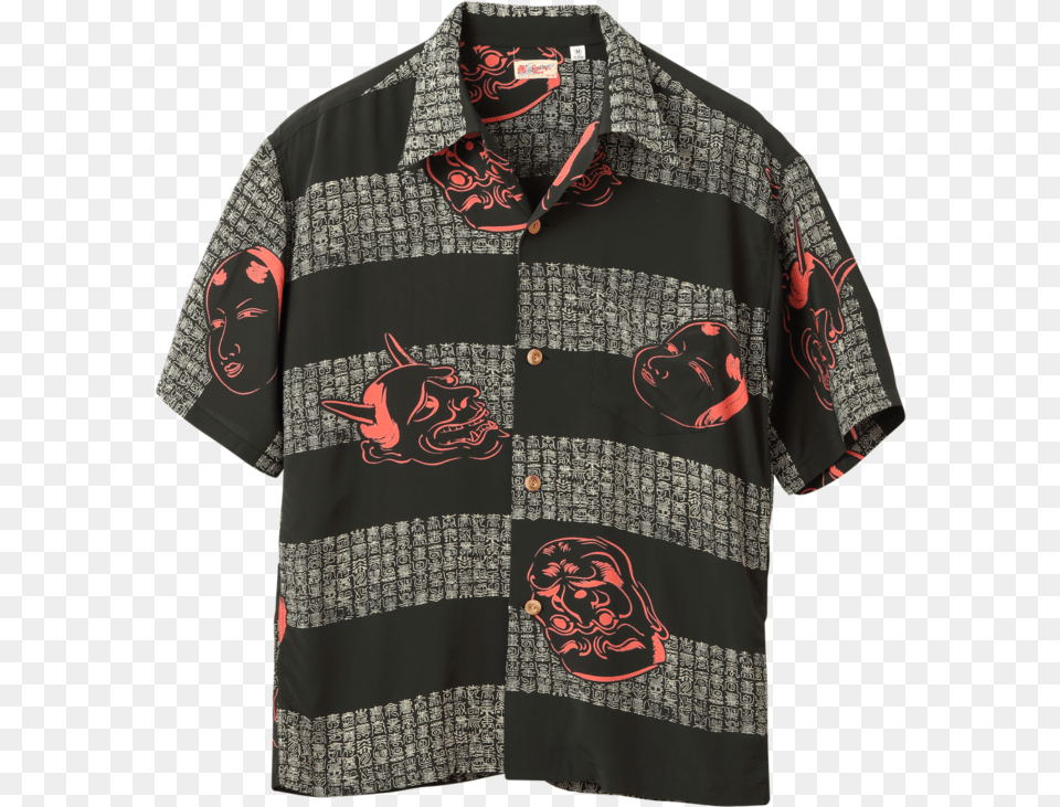 Sun Surf Vintage Style Hawaiian Shirt Noh Men Black Polo Shirt, Clothing, Adult, Male, Man Png Image