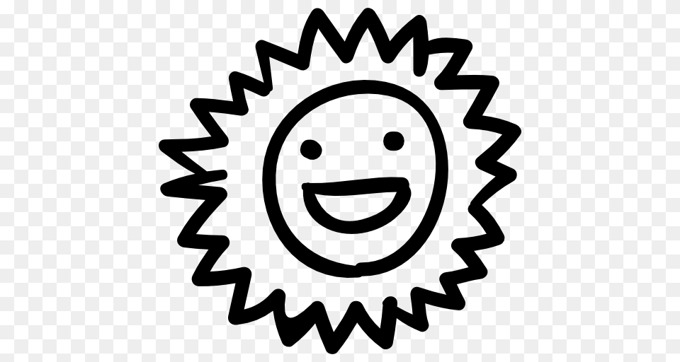 Sun Symbol Star Smile Suns Handmade Weather Stars Smiling, Gray Free Transparent Png