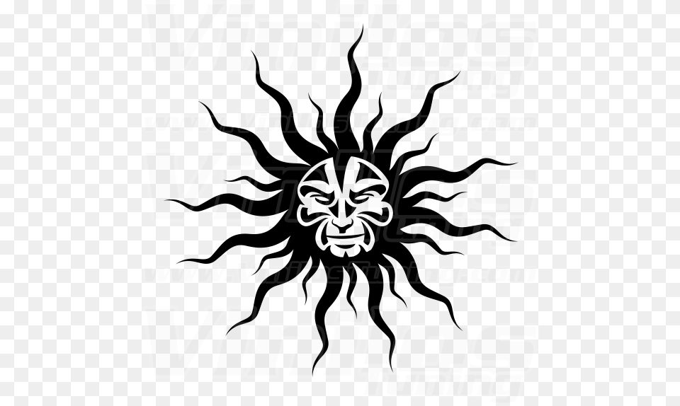 Sun Tribal Vector Face Tatto, Text, Advertisement, Poster, Scoreboard Free Transparent Png