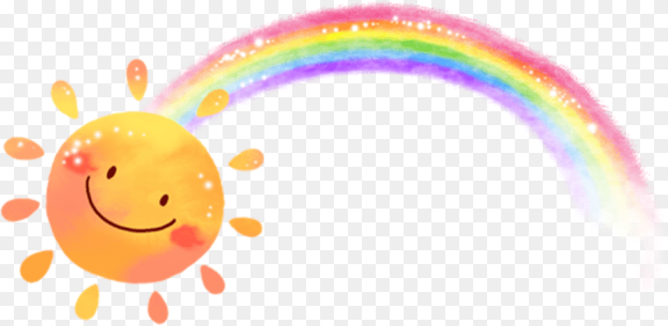 Sun Watercolour Clipart, Nature, Outdoors, Sky, Rainbow Free Png