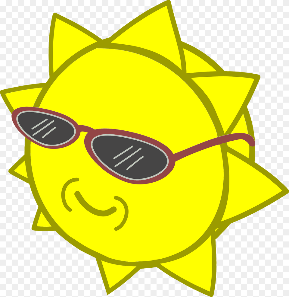 Sun Wearing Suglasses Clipart, Accessories, Sunglasses, Dynamite, Weapon Png Image