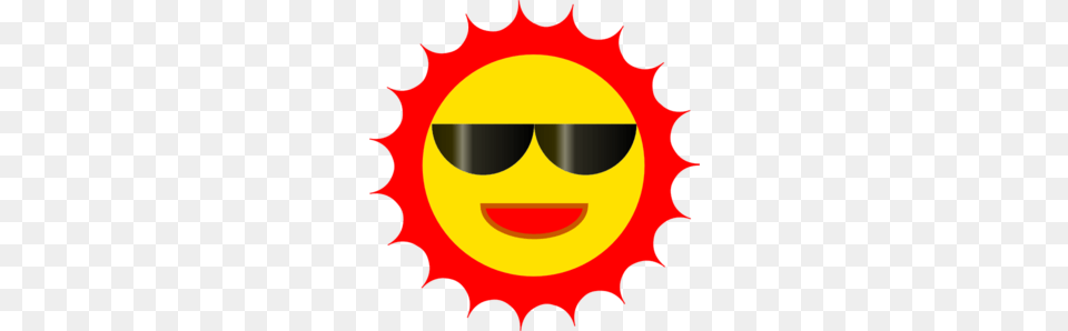 Sun Wearing Sunglasses Clip Art, Logo, Dynamite, Weapon, Symbol Free Png Download