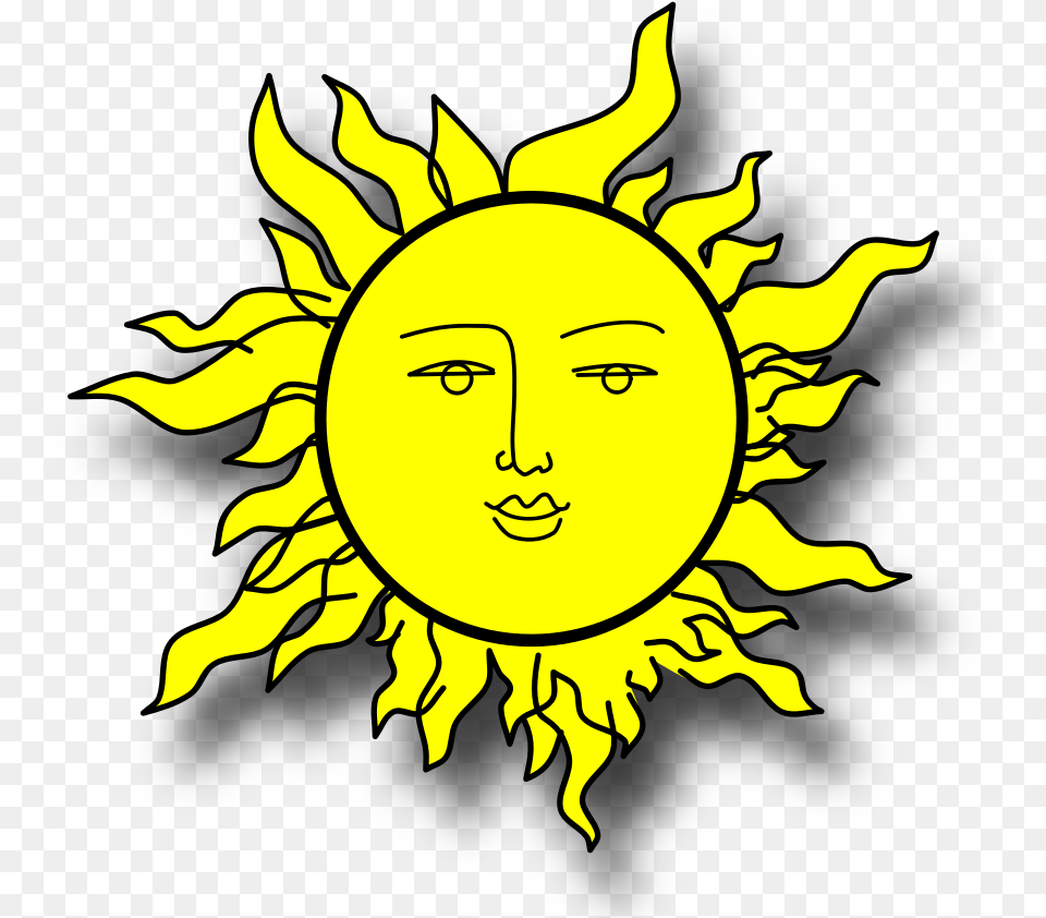 Sun With A Face, Head, Person, Logo, Symbol Png Image