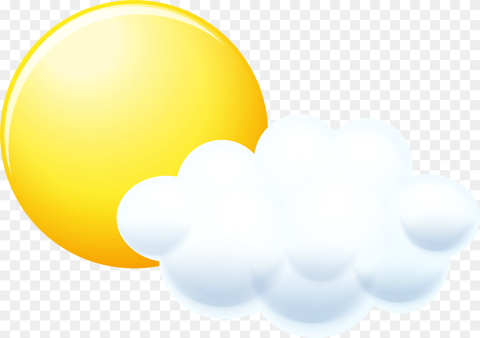 Sun With Cloud Clipart Transparent Background, Balloon, Sphere Free Png