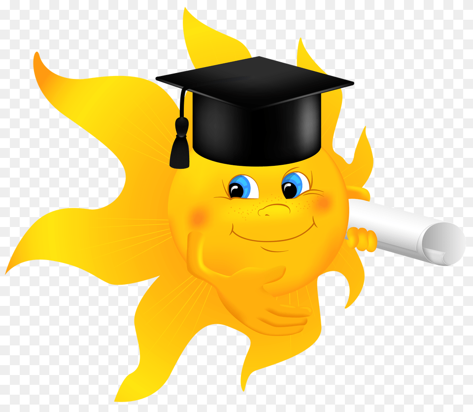 Sun With Diploma Clipart, Graduation, People, Person, Face Free Png Download