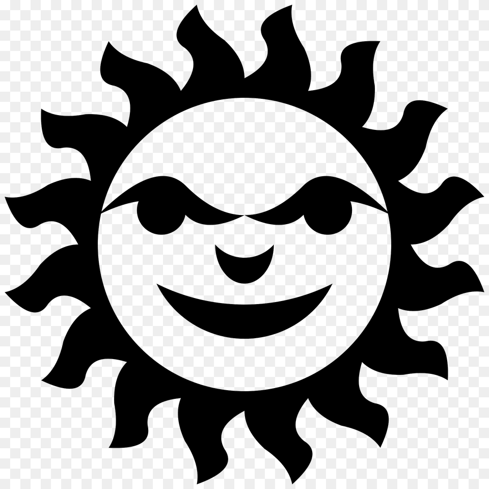 Sun With Face Clipart, Logo, Head, Person, Symbol Free Png Download