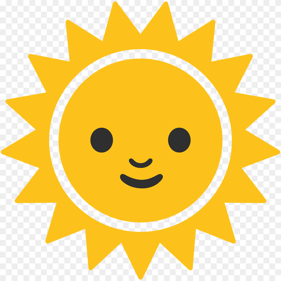 Sun With Face Emoji Clipart, Nature, Outdoors, Sky Png Image
