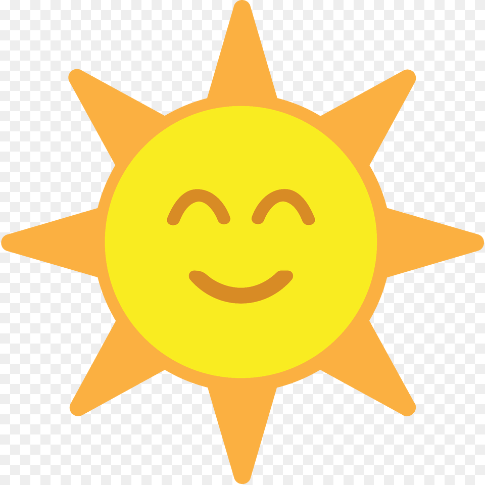 Sun With Face Emoji Clipart, Nature, Outdoors, Sky, Symbol Free Png Download