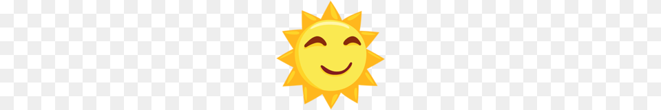 Sun With Face Emoji On Messenger, Nature, Sky, Outdoors, Gold Free Png